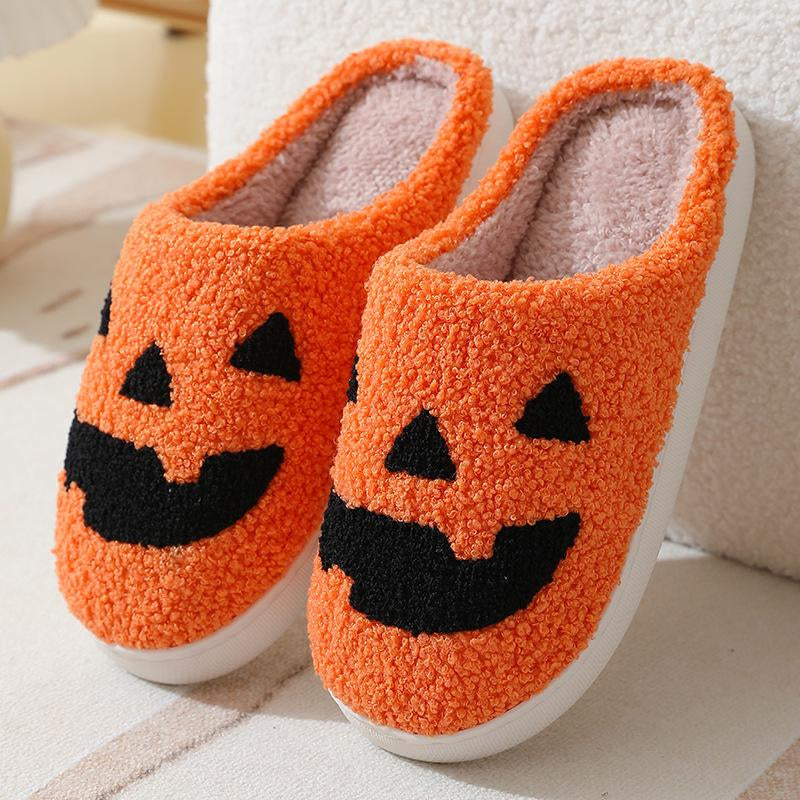 Retro Fuzzy Face Slippers for Women Men Soft Home Non-Slip Couple Style Casual Smile Face Slippers Indoor Outdoor Warm Walking Shoes Girl Footwear