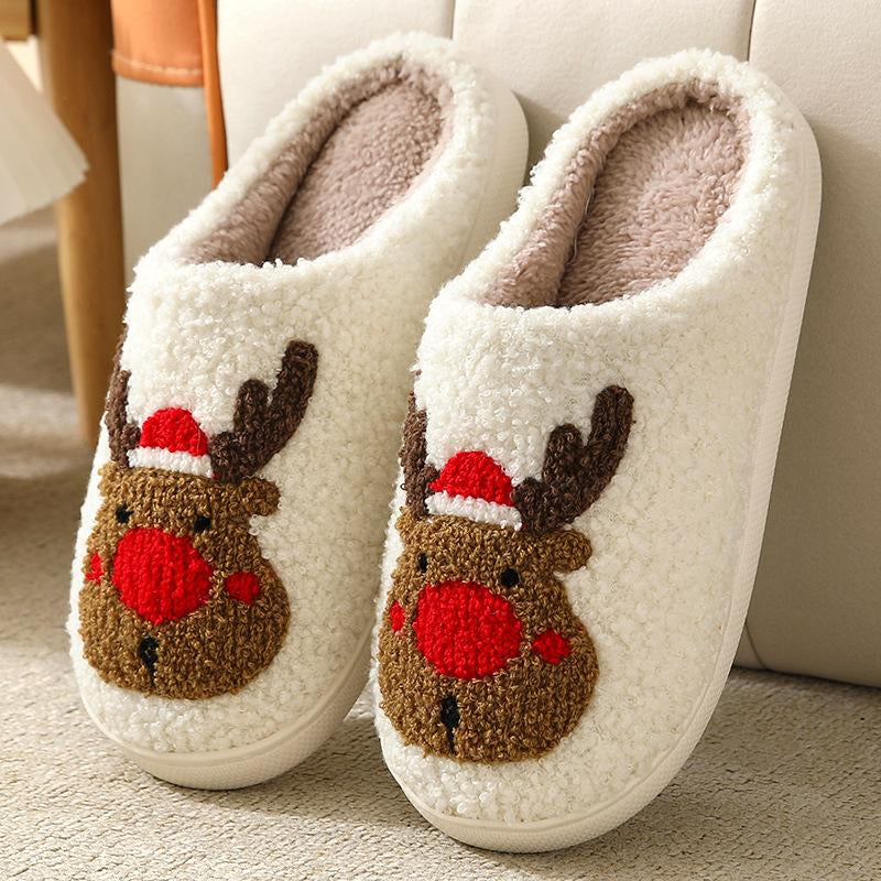 Retro Fuzzy Face Slippers for Women Men Soft Home Non-Slip Couple Style Casual Smile Face Slippers Indoor Outdoor Warm Walking Shoes Girl Footwear