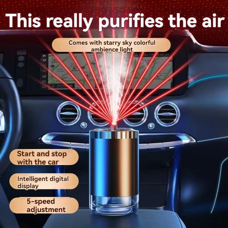 Smart Car Air Freshener Level 5 Adjustable USB Charging Car Fragrance Diffuser Air Freshener Essential Oil Fragrance Gift