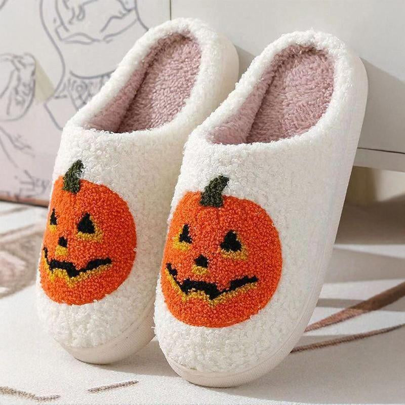 Retro Fuzzy Face Slippers for Women Men Soft Home Non-Slip Couple Style Casual Smile Face Slippers Indoor Outdoor Warm Walking Shoes Girl Footwear