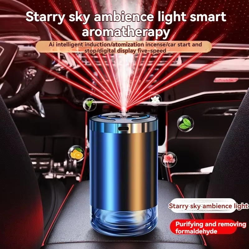 Smart Car Air Freshener Level 5 Adjustable USB Charging Car Fragrance Diffuser Air Freshener Essential Oil Fragrance Gift