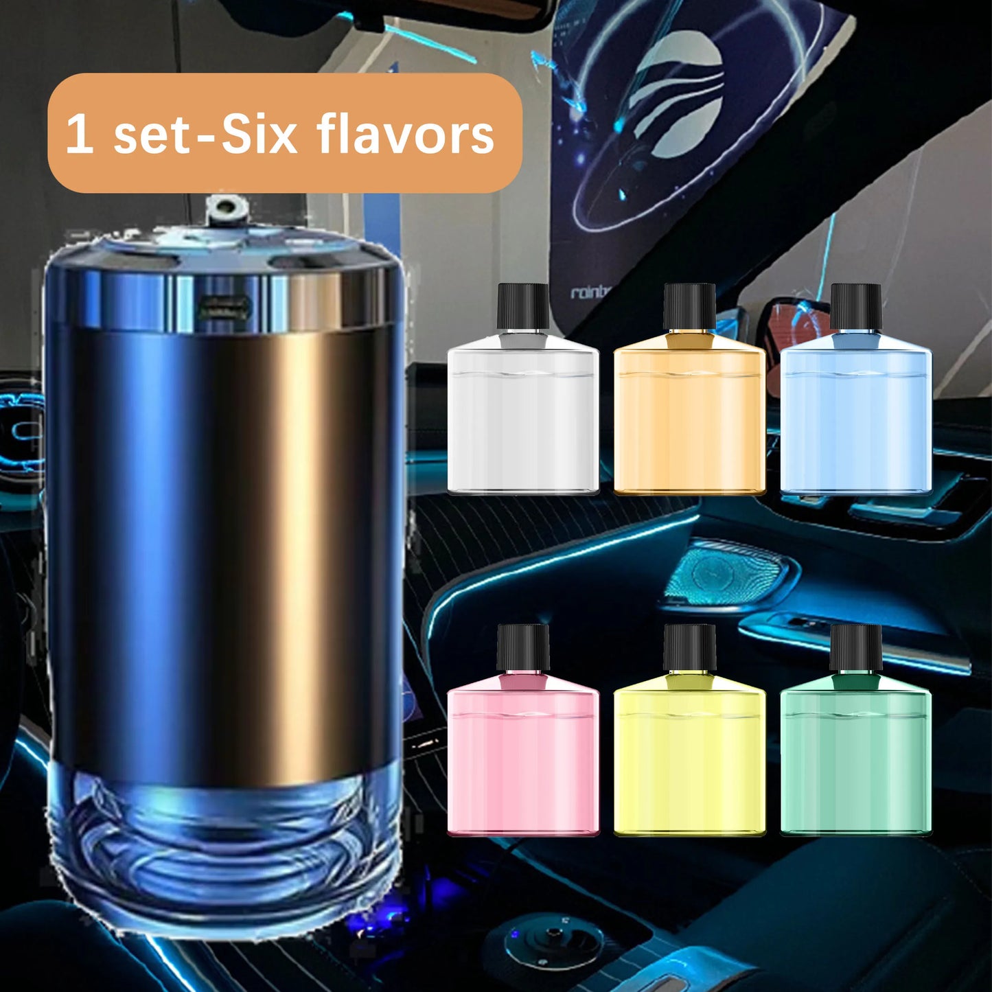 Smart Car Air Freshener Level 5 Adjustable USB Charging Car Fragrance Diffuser Air Freshener Essential Oil Fragrance Gift