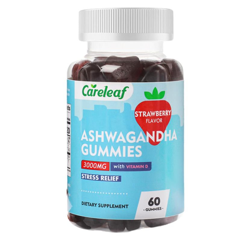 Vegan Ashwagandha & Vitamin D Gummy Brand - 3000Mg High Potency Ashwagandha for Women & Men - Dietary Supplement - Healthcare Fitness-60Ct